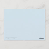 Whimsical Fox Art Boat Blue Kinder Cute Briefkaart (Achterkant)