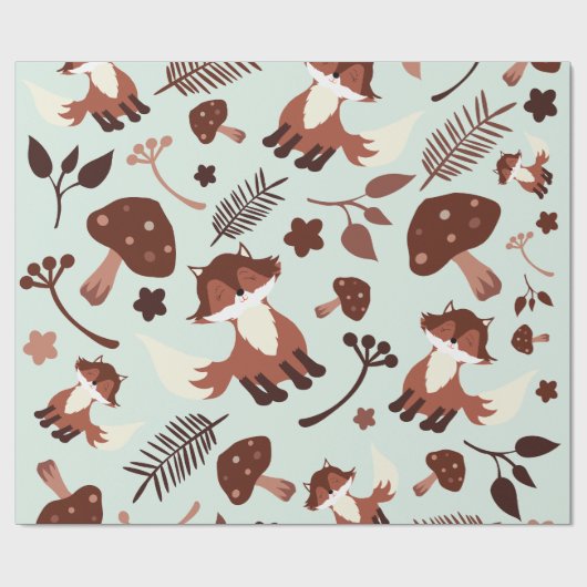 Whimsical Fox Cadeaupapier (Vlak)