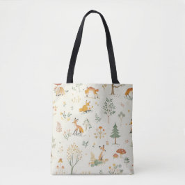 "Whimsical Fox Canvas tas" Tote Bag