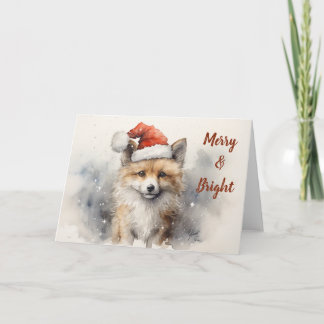 Whimsical Fox Christmas Kaart