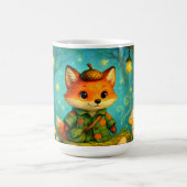 Whimsical Fox Explorer Kunst Koffiemok (Center)