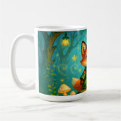 Whimsical Fox Explorer Kunst Koffiemok (Links)