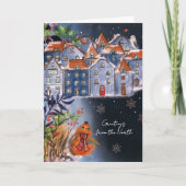 Whimsical Fox Greetings from the Nordic Village Feestdagen Kaart (Voorkant)