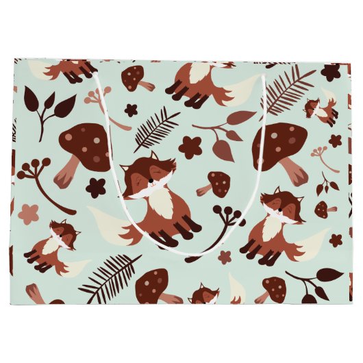 Whimsical Fox Groot Cadeauzakje (Achterkant)