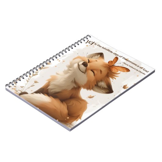 Whimsical Fox Joyful Notitieboek - Positieve Vibes (Linkerzijde)
