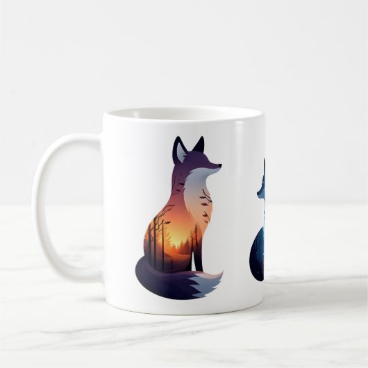 Whimsical Fox Keramische Mok (Links)