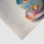 Whimsical Fox Kit in Teacup Decoupage Papier (Detail)