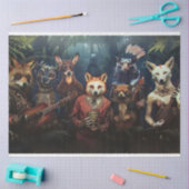 Whimsical Fox Musical Maestro Decoupage Tissuepapier (Craft)