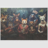 Whimsical Fox Musical Maestro Decoupage Tissuepapier (Voorkant)
