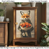 Whimsical Fox, Oranje Rozen Boeket DC5 Decoupage Tissuepapier