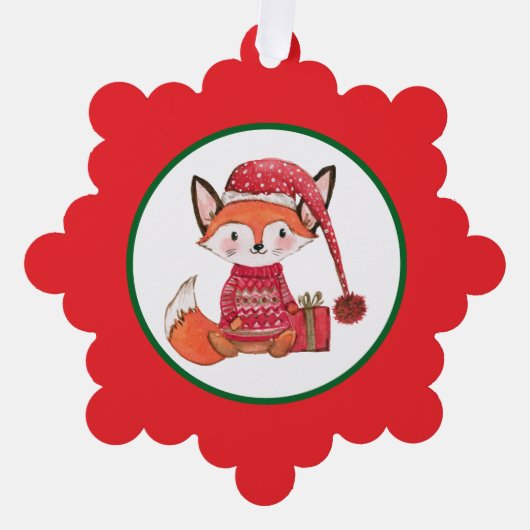 Whimsical Fox Ornament Kaart (Voorkant)