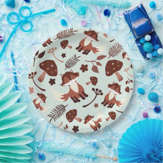 Whimsical Fox Papieren Bordje (Feest)