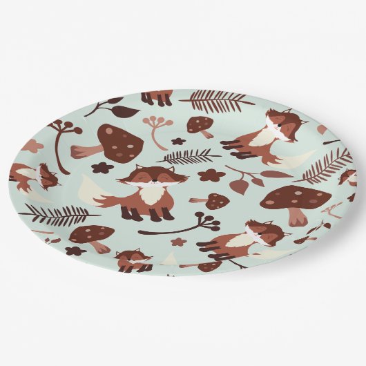 Whimsical Fox Papieren Bordje (Gekanteld)