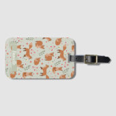 Whimsical Fox Pattern Bagagelabel (Voorkant (horizontaal))