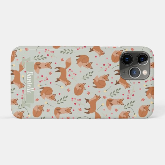 Whimsical Fox Pattern Case-Mate iPhone Case (Achterkant (horizontaal))