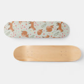 Whimsical Fox Pattern Persoonlijk Skateboard (Horizontaal)
