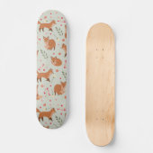 Whimsical Fox Pattern Persoonlijk Skateboard (Voorkant)