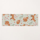 Whimsical Fox Pattern Yogamat (Voorkant (horizontaal))