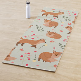Whimsical Fox Pattern Yogamat