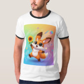 Whimsical Fox-Rabbit Hybrid Art T-Shirt * Schattig (Voorkant)