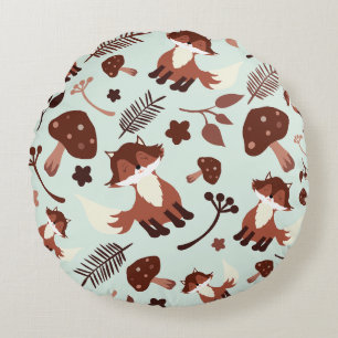 Whimsical Fox Rond Kussen