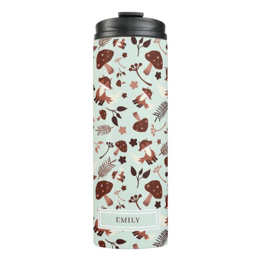 Whimsical Fox Thermische Tumbler Thermosbeker (Voorkant)