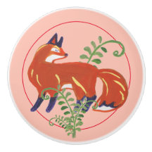 Whimsical Fox & Varen Folk Art Rustieke Kwekerij R