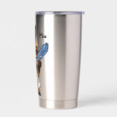 Whimsical Fox with a Feather Geïsoleerde Drinkbeker (Links)