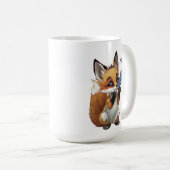 Whimsical Fox with a Feather Koffiemok (Voorkant rechts)