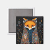 Whimsical Fox Woodland Fantasy Art Magnet (Voorkant / Achterkant)