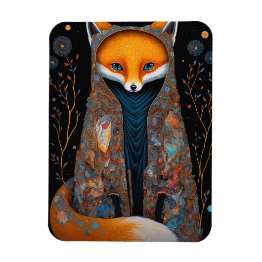 Whimsical Fox Woodland Fantasy Art Magnet Magneet (Verticaal)