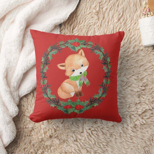 Whimsical Fox Wreath Kussen (Deken)