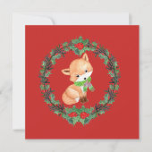 Whimsical Fox Wreath Personalized (Voorkant)