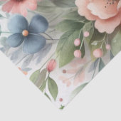 Whimsical Foxes bloemen en groen tissuepapier (Detail)