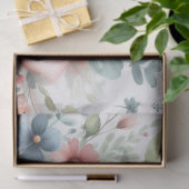 Whimsical Foxes bloemen en groen weefselpapier Tissuepapier (Geschenk)