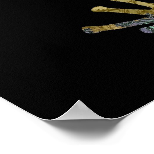 Whimsical Fractal Tree Kikker met Custom Quote Poster (Hoek)