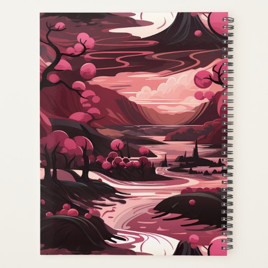 Whimsical Framboos landschap Planner (Achterkant)