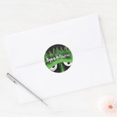 Whimsical Frankenstein Monster Happy Halloween Ronde Sticker (Envelop)