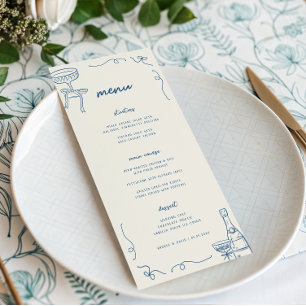 Whimsical Frans Feestelijke Verbindingsfeest of Br Menu