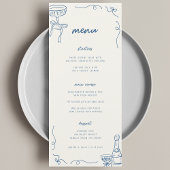 Whimsical Frans Feestelijke Verbindingsfeest of Br Menu