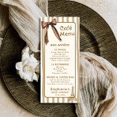 Whimsical French Coffee Shop Themed Paris Cafe Menu