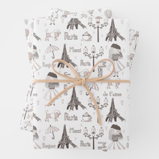 Whimsical French Inpakpapier Vel (In situ)