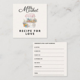 Whimsical Fresh Off The Market Bridal Shower  Informatiekaartje