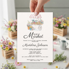 Whimsical Fresh Off The Market Bridal Shower  Kaart