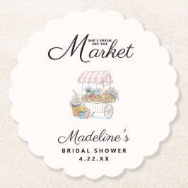 Whimsical Fresh Off The Market Bridal Shower  Kartonnen Onderzetters