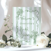 Whimsical Fresh Off the Market Sage groene bruid Poster