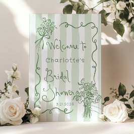 Whimsical Fresh Off the Market Sage groene bruid Poster