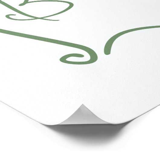 Whimsical Fresh Off the Market Sage groene bruid Poster (Hoek)