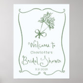 Whimsical Fresh Off the Market Sage groene bruid Poster (Voorkant)