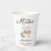 Whimsical Fresh Op De Markt Bruidsfeest  Papieren Bekers (Achterkant)